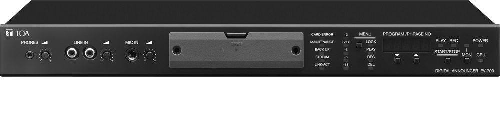 Bộ lưu bản tin ghi âm sẵn: TOA EV-700 | Sản phẩm chính hãng