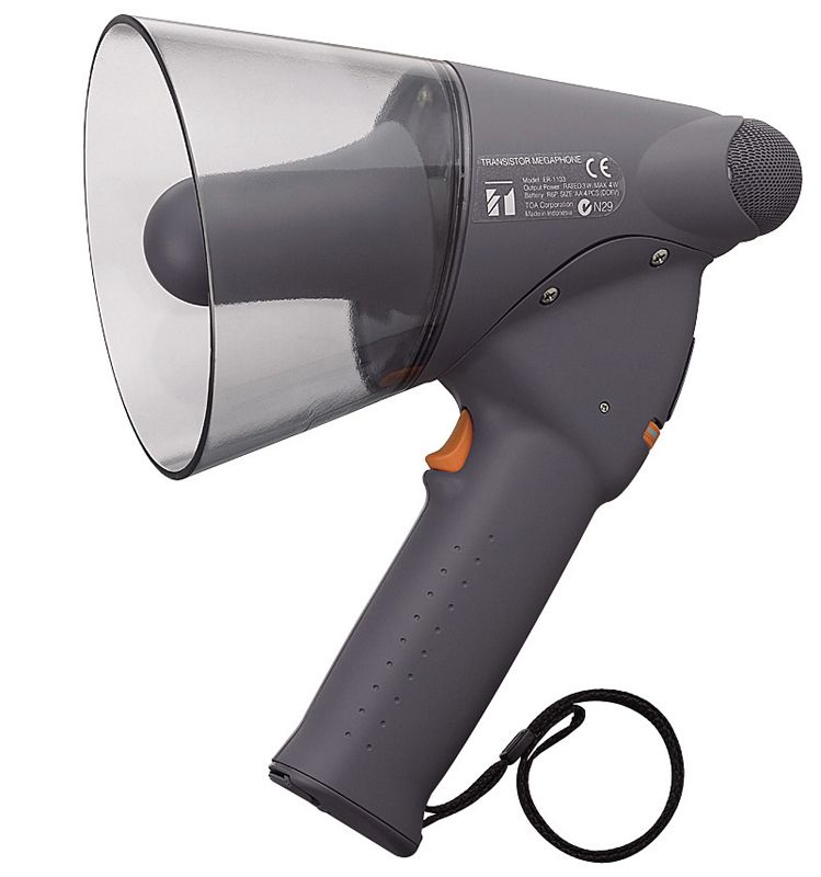 Megaphone cầm tay chống nước: TOA ER-1203 Tối đa 10W | Sản phẩm chính hãng