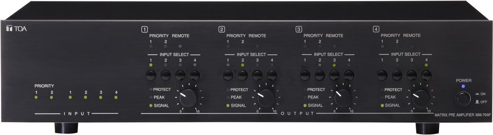 Mixer ma trận số 4x4: TOA MM-700F-AS | Sản phẩm chính hãng