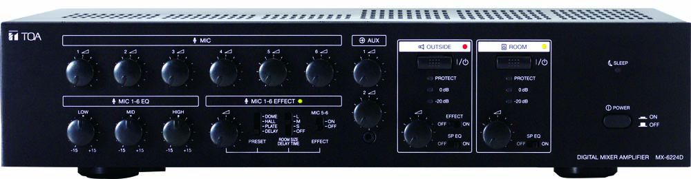 Tăng âm số liền Mixer 2 kênh 2x240W: MX-6224D | Sản phẩm chính hãng