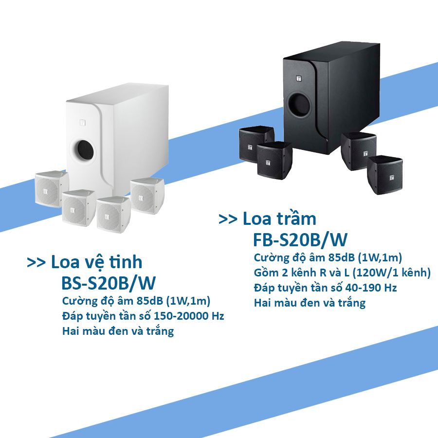 Hệ thống loa vệ tinh:TOA BS-301B | Sản phẩm chính hãng
