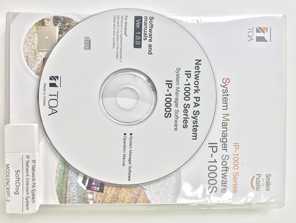 Phần mềm vận hành hệ thống: TOA IP-1000S | Sản phẩm chính hãng