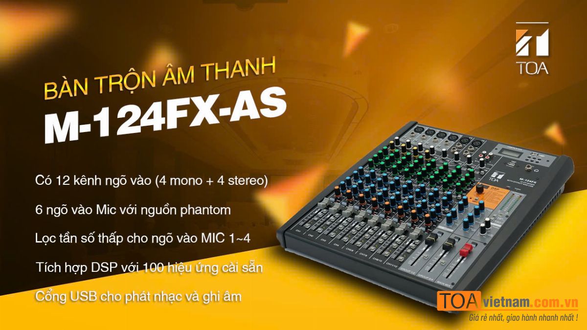 M-124FX-AS Mixer Console Analog thế hệ mới